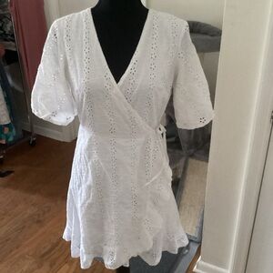 Japna White Eyelet Dress